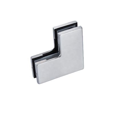 China China Modern Hot Sale Frameless Glass Door Hardware Small L Shape Door Clamp Patch Fittings for sale