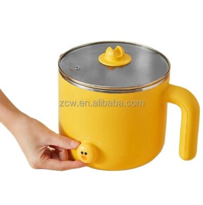 China Single Operate 1.2L Multifunctional Electric Hot Pot Noodle Cooker Steak Pot Soup Pot Travel Cooker for sale