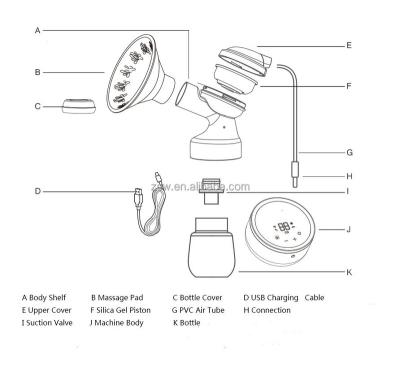 China BPA Free LED Digital Electric Radio Hands Needle Tube Free Vacuum Breast Pump Milk Nipple Adult Breast Pump For Mom With USB BPA Free for sale