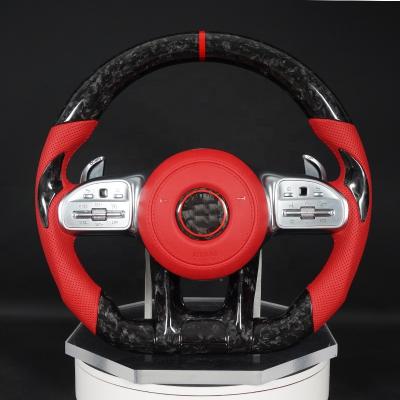 China Movement Suitable For Mercedes Benz 2020 New Red Steering Wheel Button C63AMG Carbon Fiber Paddle A45 808E213AMG New for sale