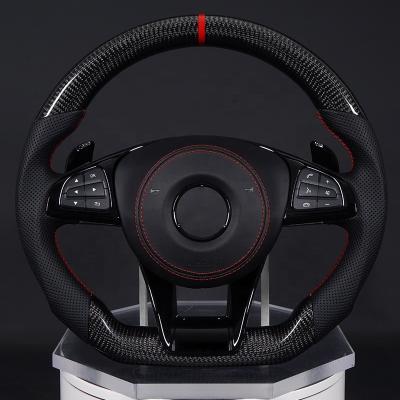 China Custom Motion LED Carbon Fiber Car Steering Wheel for Mercedes Benz 808 C63 E63 W213 C43 A45 G63 G500 S63 GLA45 GL-S63 AMG for sale