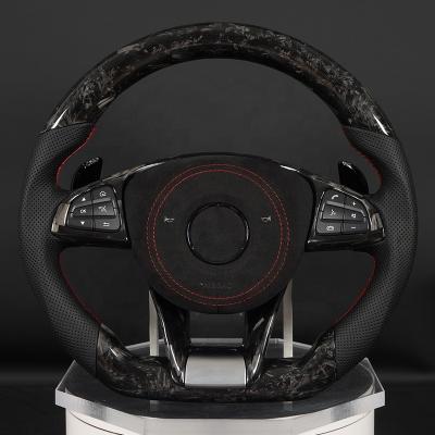 China Motion carbon fiber steering wheel for Mercedes W205 CLS class W20 W207 C218 W212 e class X156 GLA class GLK X204 racing steering wheel for sale