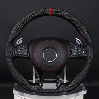 China Motion Carbon Fiber Steering Wheel Heated Fit For Mercedes Benz AMG GT GLA CGL CLS CLA LED Screen Racing Car Steering Wheel OHC Motors for sale