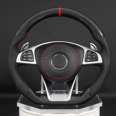 China Motion Modify Car Steering Wheel Carbon Fiber Fit For Mercedes Benz A45 W204 W205 Cle CGL for sale