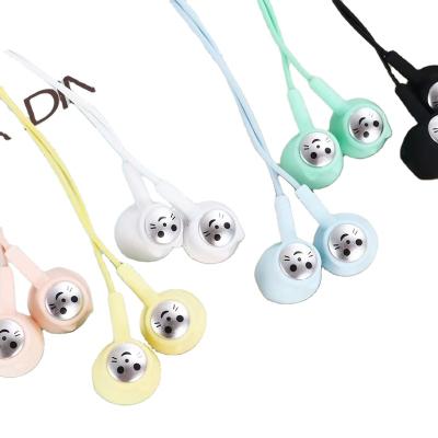 China CY-065 Perfect Healthy Cat Ear Cartoon PVC Material Version Wired Headset CY-065 Headphone In-Ear Wired Headphone With Microphone for sale