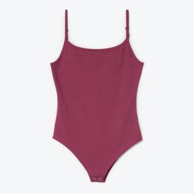 China OEM Custom Women Logo Basic Style Anti-pilling Strappy Bodysuit New Design for sale