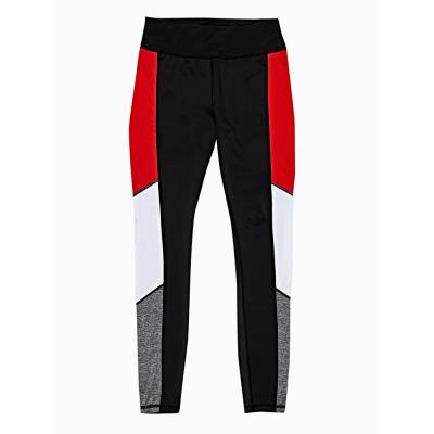 China New Season Anti-wrinkle Sports Tights Contrast Color Panel Cut and Stitch Pants for Women for sale