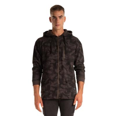 China High Quality Anti-pilling Customize Full Cotton Polyester Zip Up Aplet Mens Camouflage Hoodie for sale