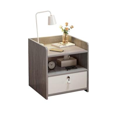 China Wholesale Minimalist Modern Bedroom Drawer Nightstand Solid Wood Bedside Solid Wood End Table for sale