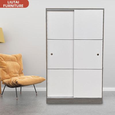 China Other Bedroom Particleboard Luxury Wardrobe Designs Double Wardrobe Wardrobe 2 Sliding Doors for sale