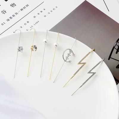 China Weihao fashion gold romantic Korean silver lightning personalized earrings alloy earrings for sale