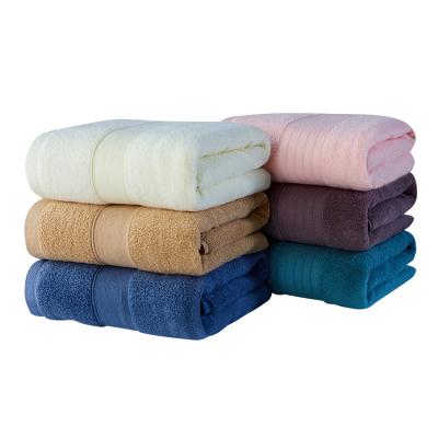 China Stain safe for children from manufacturers selling spa bathroom 100% cotton hotel plain bath towel set for sale