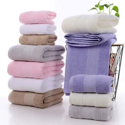 China Child Safe Simple Herringbone Long Staple Rectangle Egyptian Cotton Bath Towel Set For Bathroom for sale