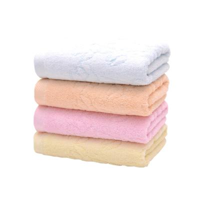 China Good Quality Child Safe Check Fiber Natural Bamboo Face Bath Towels Set For Adult Kids Bathroom for sale