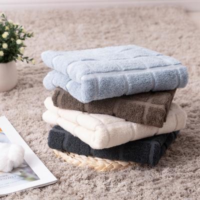 China Home Hotel Multi Square Solid Color Cotton Terry Towels Safe For Bathroom Kids 6 Pieces Hair Towel Set for sale