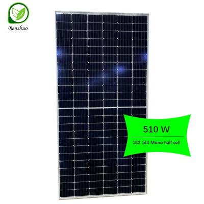 China Commercial solar system home solar panel system for home solares 510W 520W 550watt paneles 1000 watt solar panel for sale