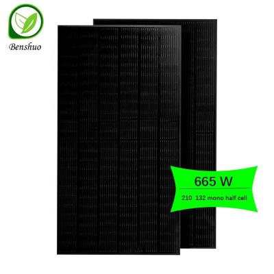 China Low price home commercial solar system 665 watt wholesale china mono solar panels 670 watt plug solar panel for sale