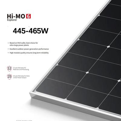 China Europe Warehouse Full Home Commercial Solar Module 420w 450w 455w 460w Black Solar Panel Solar System Longi Solar for sale