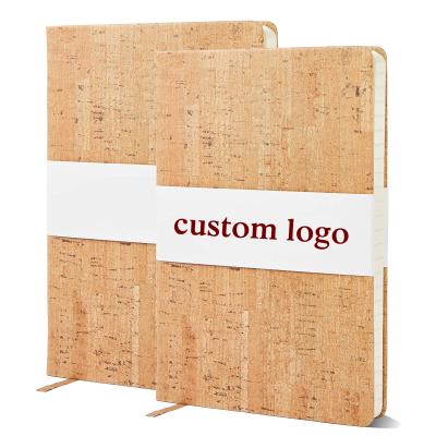 China Custom Wooden Pattern Printed SMETA 4 Pillars A5 100gms Logo Leather Notebook Journal Cover Custom A5 for Office for sale