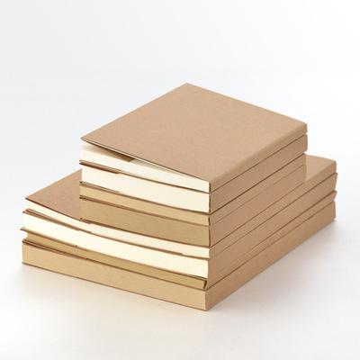 China Japanese Style High Quality Binding 3 Size Binding Notebook Blank Kraft Paper Blank A5 Cover Wrapping Paper Sewing Notebook for sale