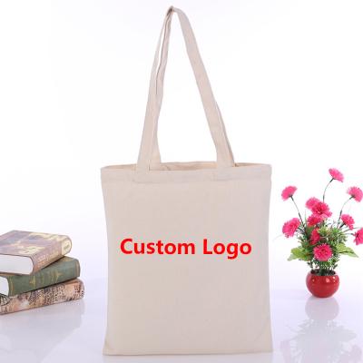 China Custom EN71 Handled Standard GOTS Certificated White Cotton Organic Canvas Tote Produce Shopping Bag Organic for sale