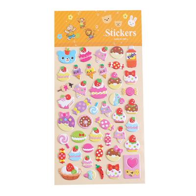 China Waterproof+Eco-friendly Kids Safe EN71.123 Eco-Friendly Passed Cartoon Custom Adhesive PVC Foam Puffy Bubble Sticker for sale