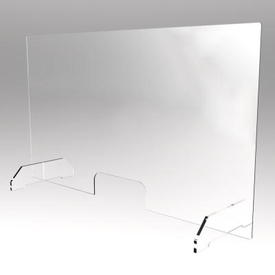 China Clear Acrylic Plexiglass Glass Shield Office Sneeze Guard 80cmx60cm for sale