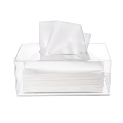 China OLEG Factory Price Eco-friendly Customized Clear Plastic Acrylic Rectangle Tissue Box for sale