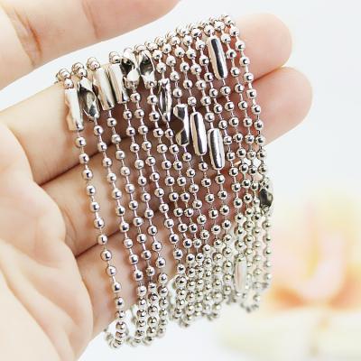 China Drive Chain Factory Price Stainless Steel Ball Chain With Connector For Dog Tag Ball Chain for sale