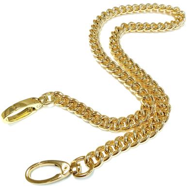 China Bag handle/decorations/custom aluminum shoulder chain /garments/jeans wallet chain wholesale accessories bag for bag purse OEM ODM gold metal chain strap for the handbag for sale