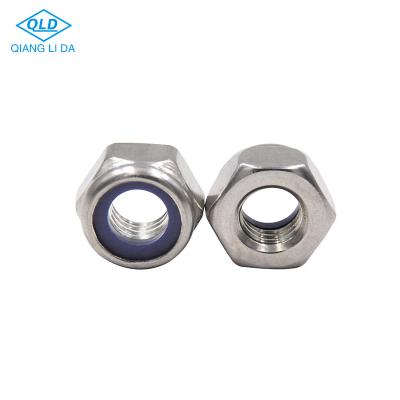 China DIN985 Heavy Industry Non-metal Recessed Insert Nut SS Thin Anti-loose Locked Nylon Insert Nut for sale