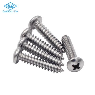 China GB845 Head Button Knob Drive SS Cross Tapping Screw for sale