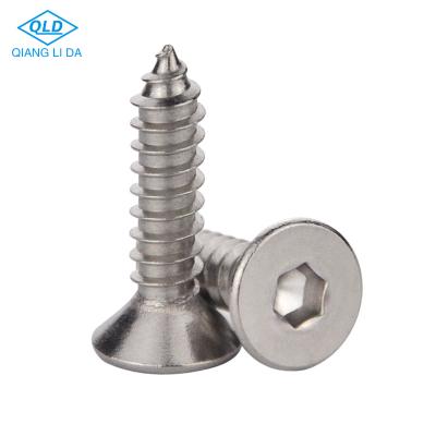 China Stainless Steel Quality Price Allen Drive Flat Head Top Self Tapping Screws for sale