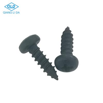 China Dacromet Head Cross Top DIN7981 Black Pan Slot A2 Self Tapping Screw for sale