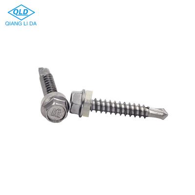 China HEX Manufacturer Direct Selling Hex With Rubber Gasket SS Self Drilling Head Screw For Roofing for sale