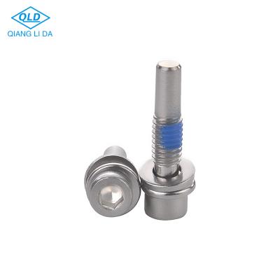 China SS304 Non Standard Stainless Steel Hex Slot Gasket Attached Glue Liner Combo Screw for sale