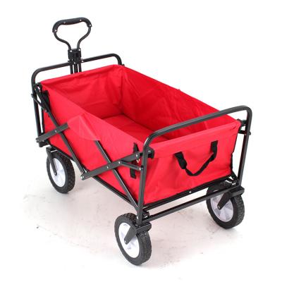 China Outdoor High Quality Outdoor Service Portable Wagon Beach Cart Kindergarten Garden Cart Foldable Folding Cart for sale