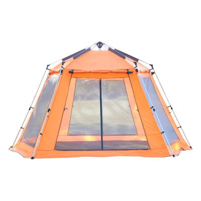 China Diagonal tying type APZ010 family tent 8-12 people tent breathable automatic luxury camping tent large for outdoor for sale