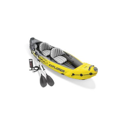 China Intex 68307 Hot Sale Challenger K2 Two Person Inflatable Kayak Easy Setup With Rowing And Pump Two Seat Kayaks for sale