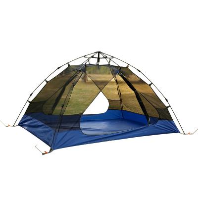 China Diagonal Tying Type Low Moqs Available APZ040 Double Layer Fabric With Net Yarn Auto Camping Tent for sale