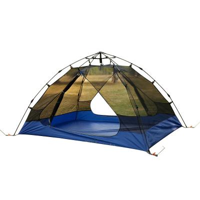 China APZ040 Factory Sale Double Layer Hot Breathable Sun Protection Fabric Diagonal Tying Type Automatic Camping Tent With Net for sale