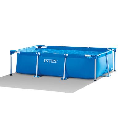 China Hot Selling Easy Installation INTEX 28270 Outdoor Piscina Alberca Rectangle Above Ground Swimming Pool Intex Pool for sale