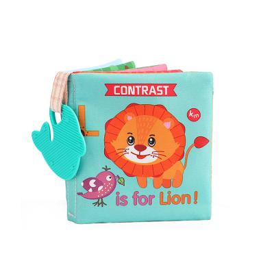 China Amazon Hot Selling Baby Teether Early Educational Learning Cloth Toys Book Baby Washable Soft Cloth Book For Infant Toddlers 12*12cm for sale