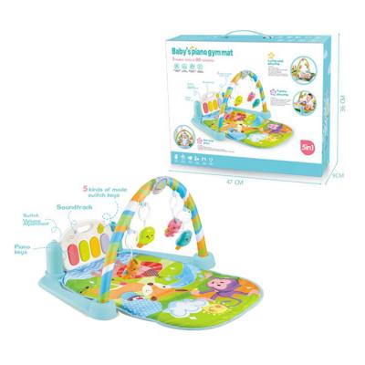 China Amazon Hot Selling Toy Kidsmelody Educational 5 in 1 Pedal Keyboard Musical Piano Play Mat Baby Activity Gym For Infant for sale