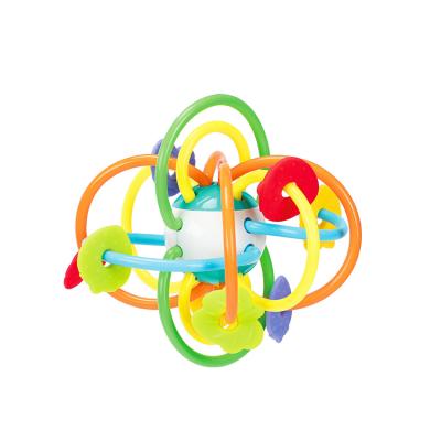 China Hot Sale Soft Toy Kidsmelody OEM&ODM Fruit Soft Baby Rattle Silicone Baby Ball Teether for sale