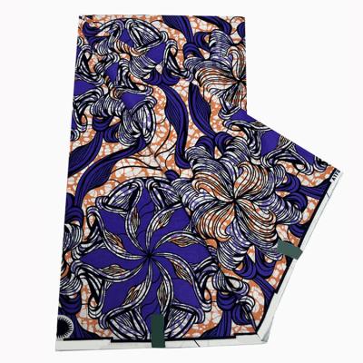 China Tear-Resistant High Quality 100% Cotton African Wax Print Fabric Africa Design  Batik Nigeria Wax Fabrics For Clothing for sale