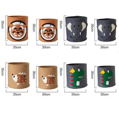 China Lion Tiger Laundry Basket Storage Barrel Standing Organizer Holder Pouch Household Clothes Storage Bucket Toys Storage Barrel for sale