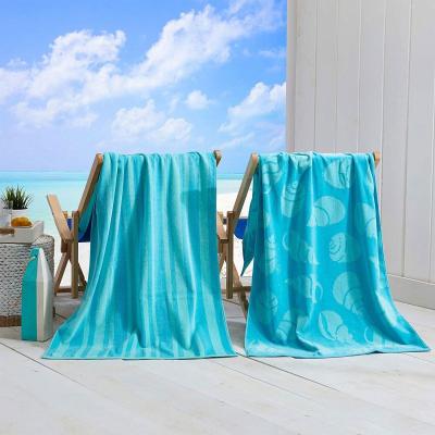 China QUICK DRY Large100%Cotton Printed Extra Large Beach Towel Stripe Beach Towel for sale