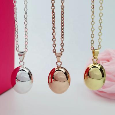 China Environmentally Friendly Creative Baby Bola Pregnancy Bola Pregnancy Necklace Oval Pendant MOM Gift Women Jewelry for sale