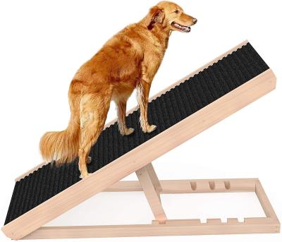 China Viable Folding Wood Car Dog Ramp Dog Stairs Ramp Pet Step Loader Folding Stairs Dog Ramp for sale